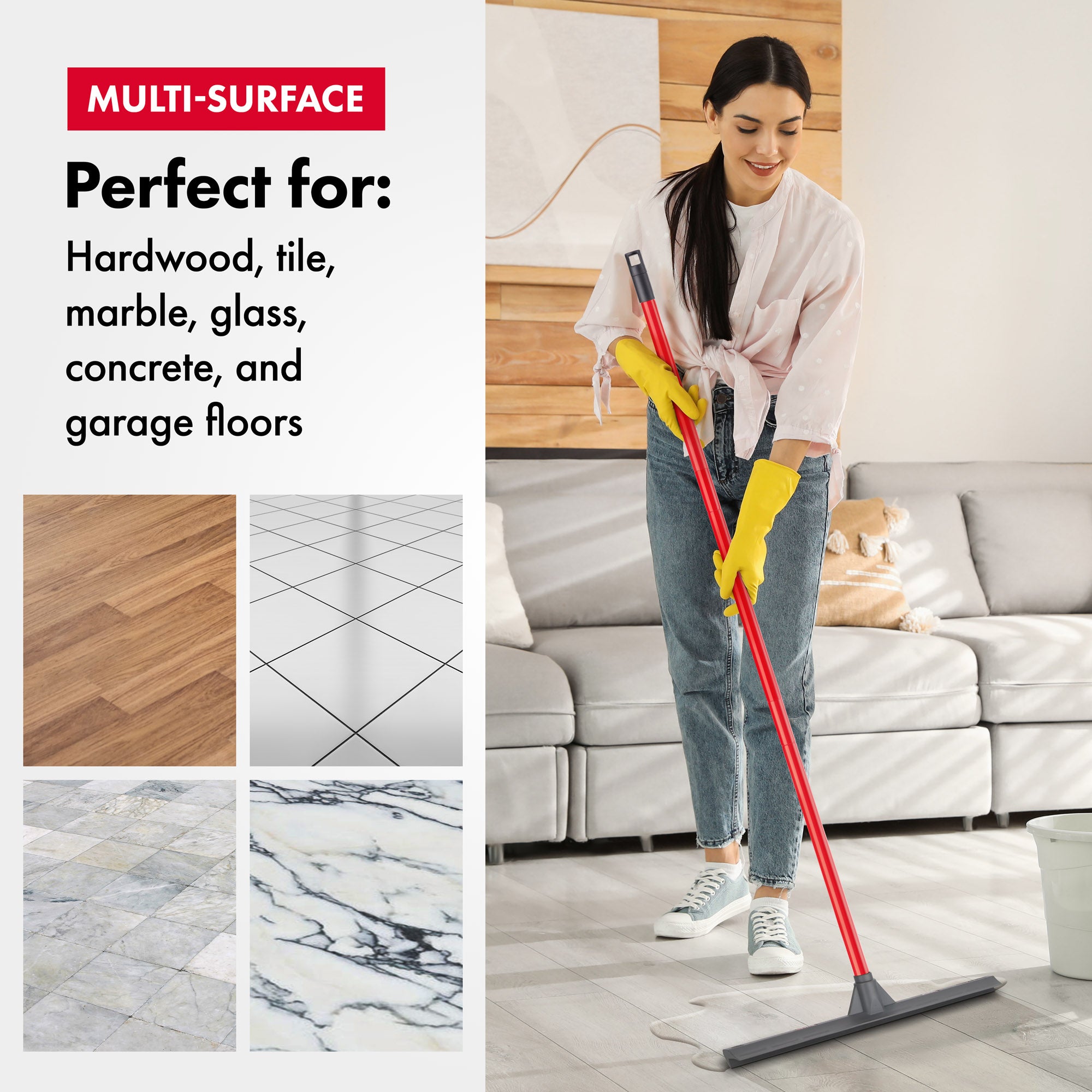 Push & Pull Silicone Squeegee 44cm