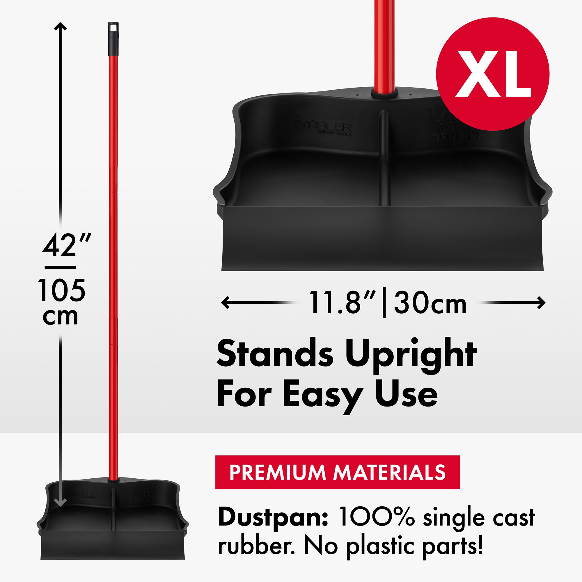 Rubber Dustpan Multi Purpose, Extra Large, Dry & Wet