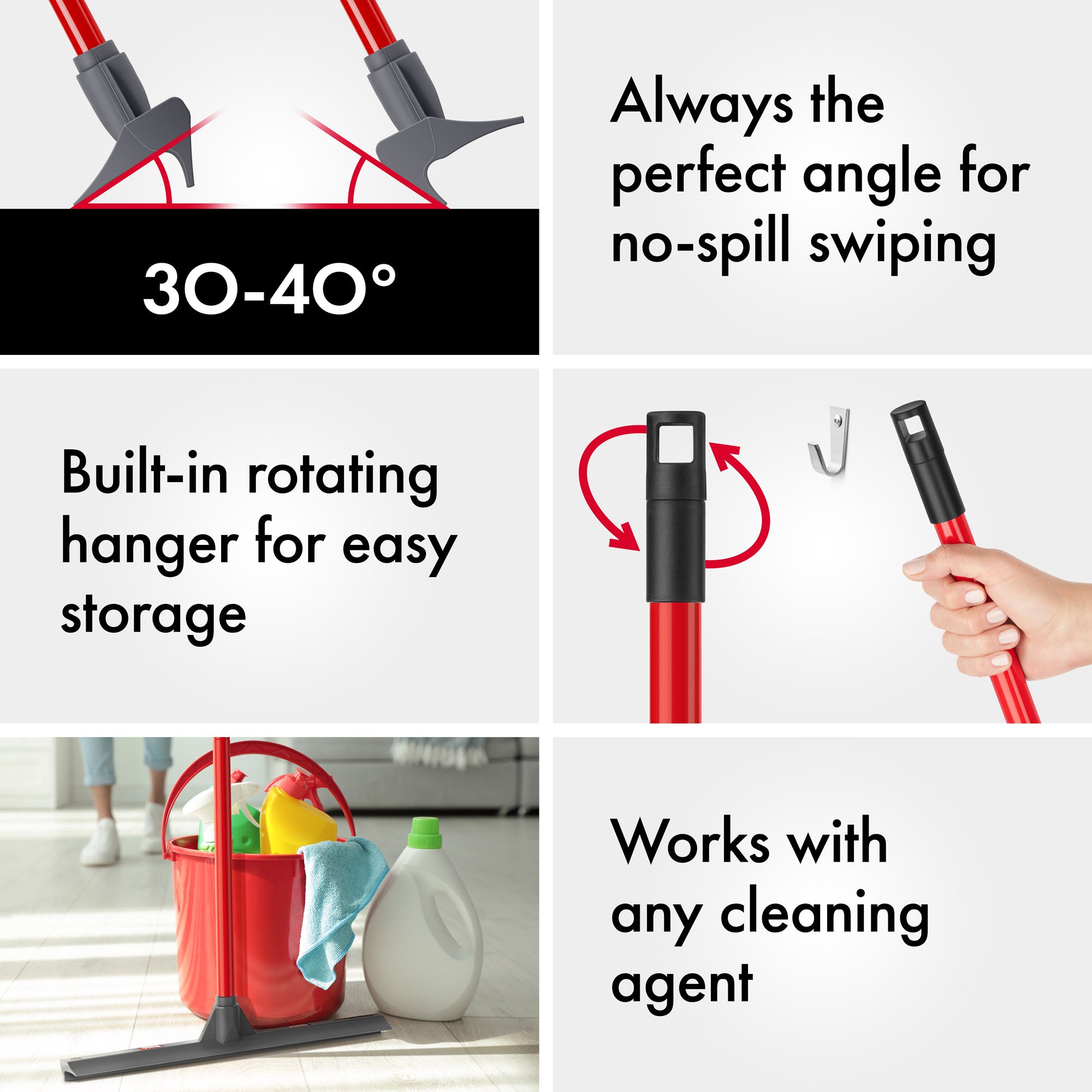 Push & Pull Silicone Squeegee 44cm