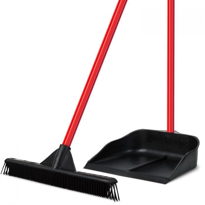 Long Handle Dustpan & Brush Made of 100% Natural Rubber