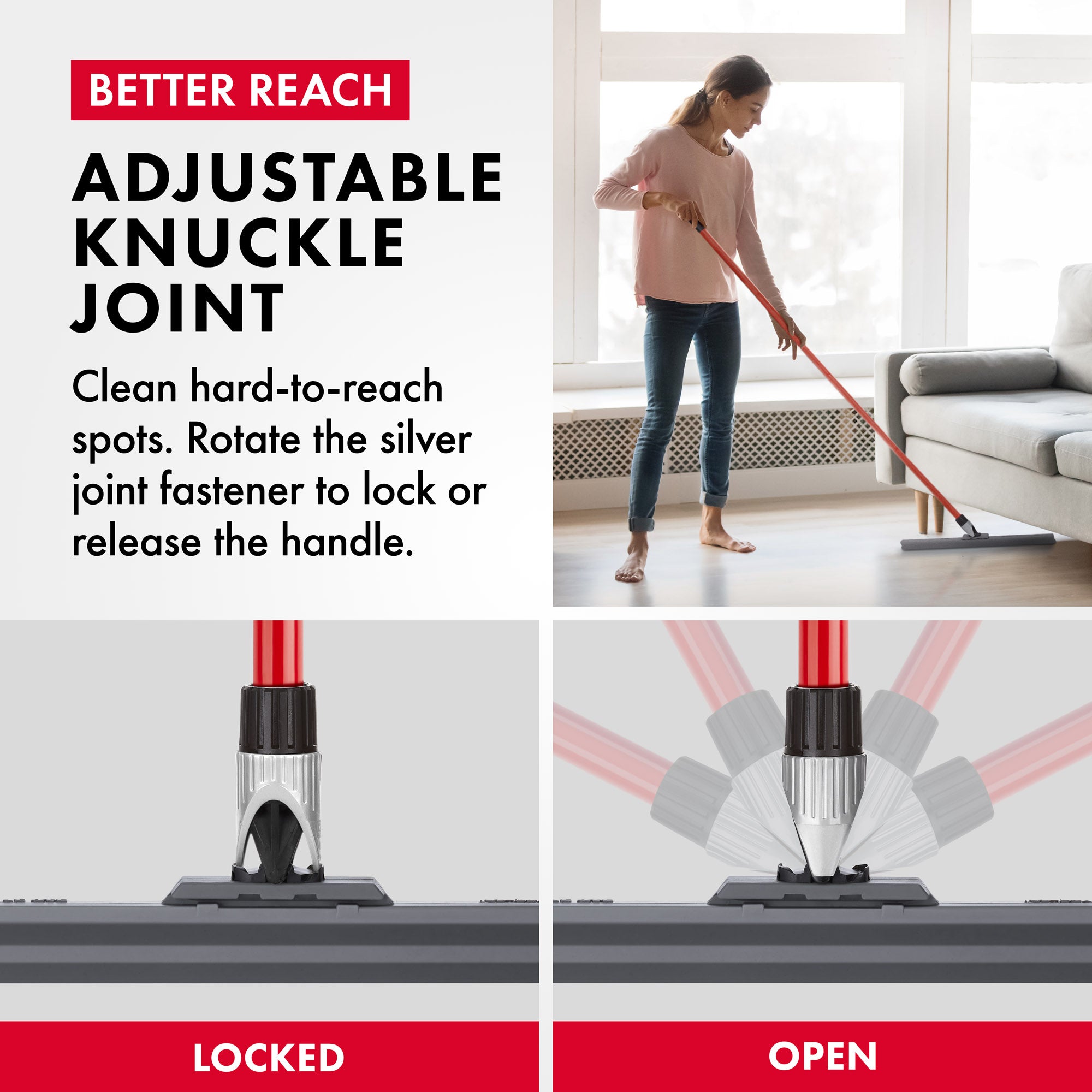 Silicone Floor Squeegee 45cm with knuckle-joint