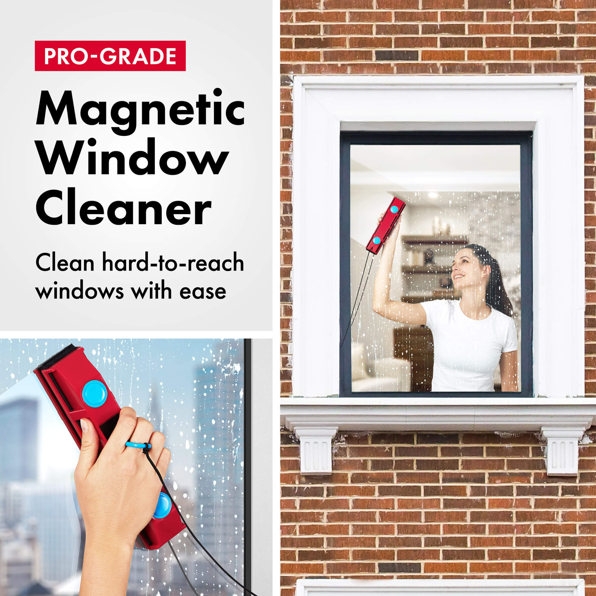 Glider D-2 Magnetic Window Cleaner, 8-18mm