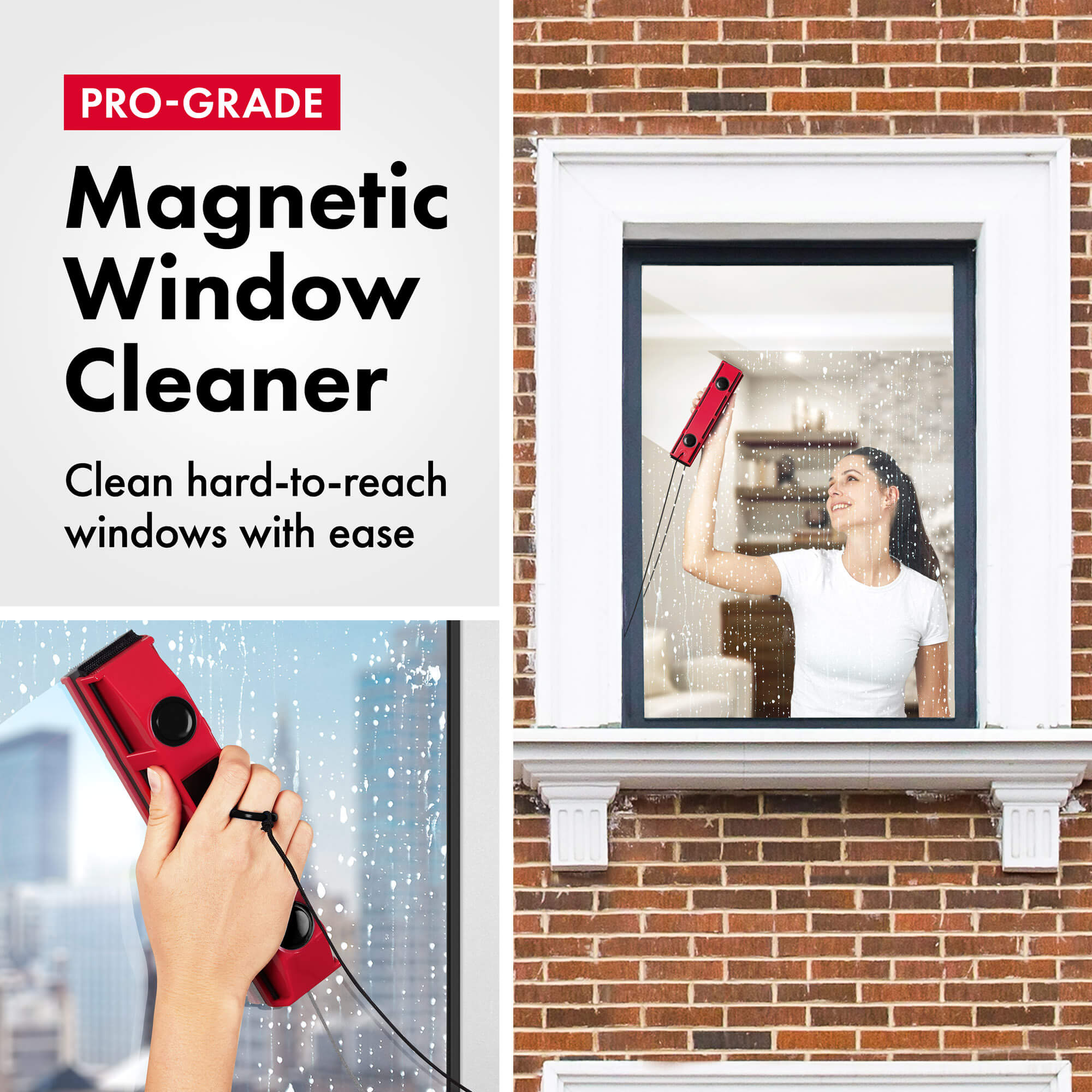 Glider S-1 Magnetic Window Cleaner, 2-8mm