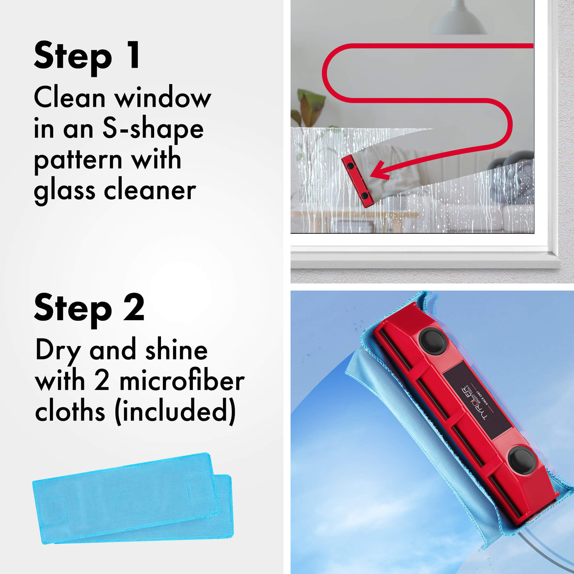 Glider S-1 Magnetic Window Cleaner, 2-8mm