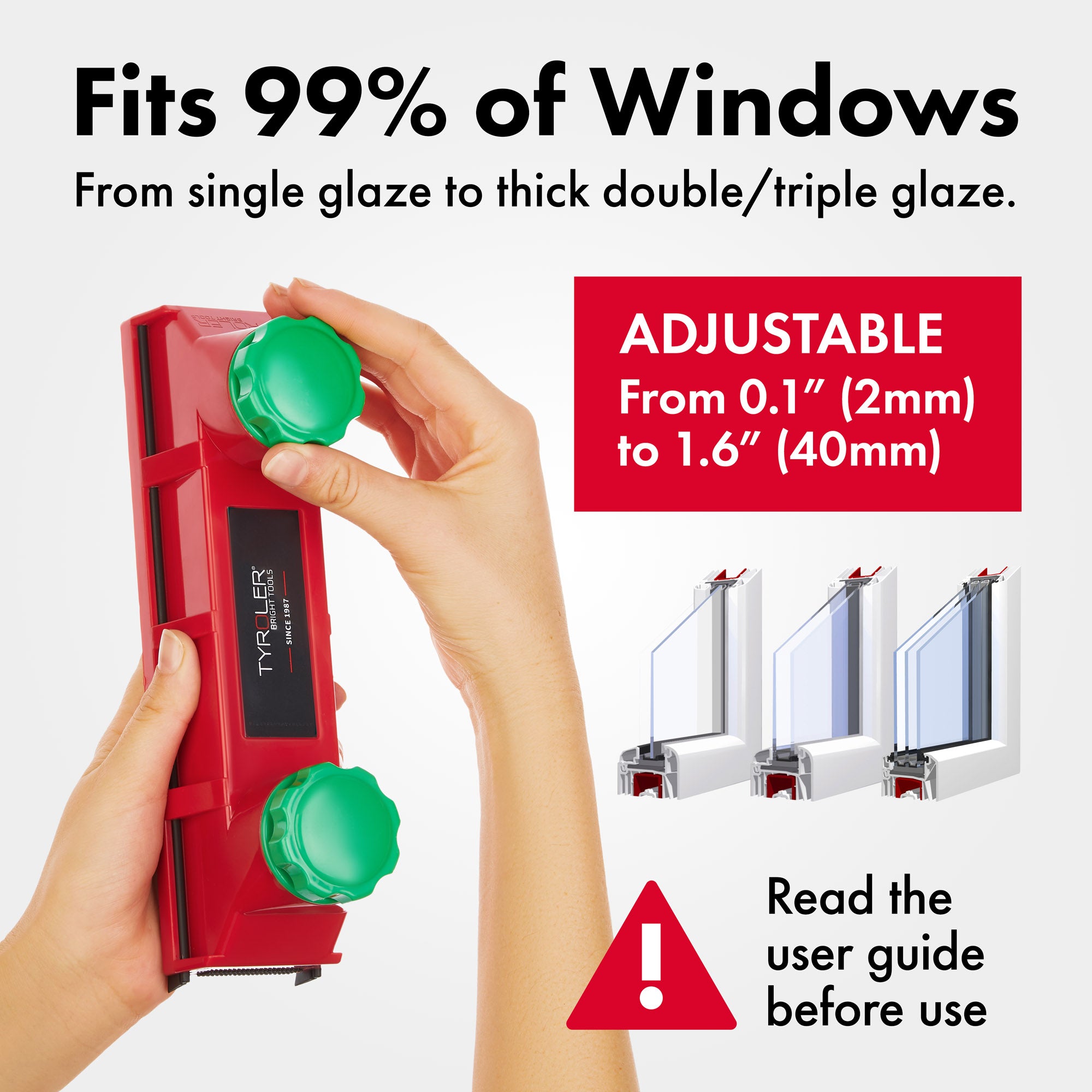 Glider D-4 AFC Magnetic Window Cleaner, 2-40mm
