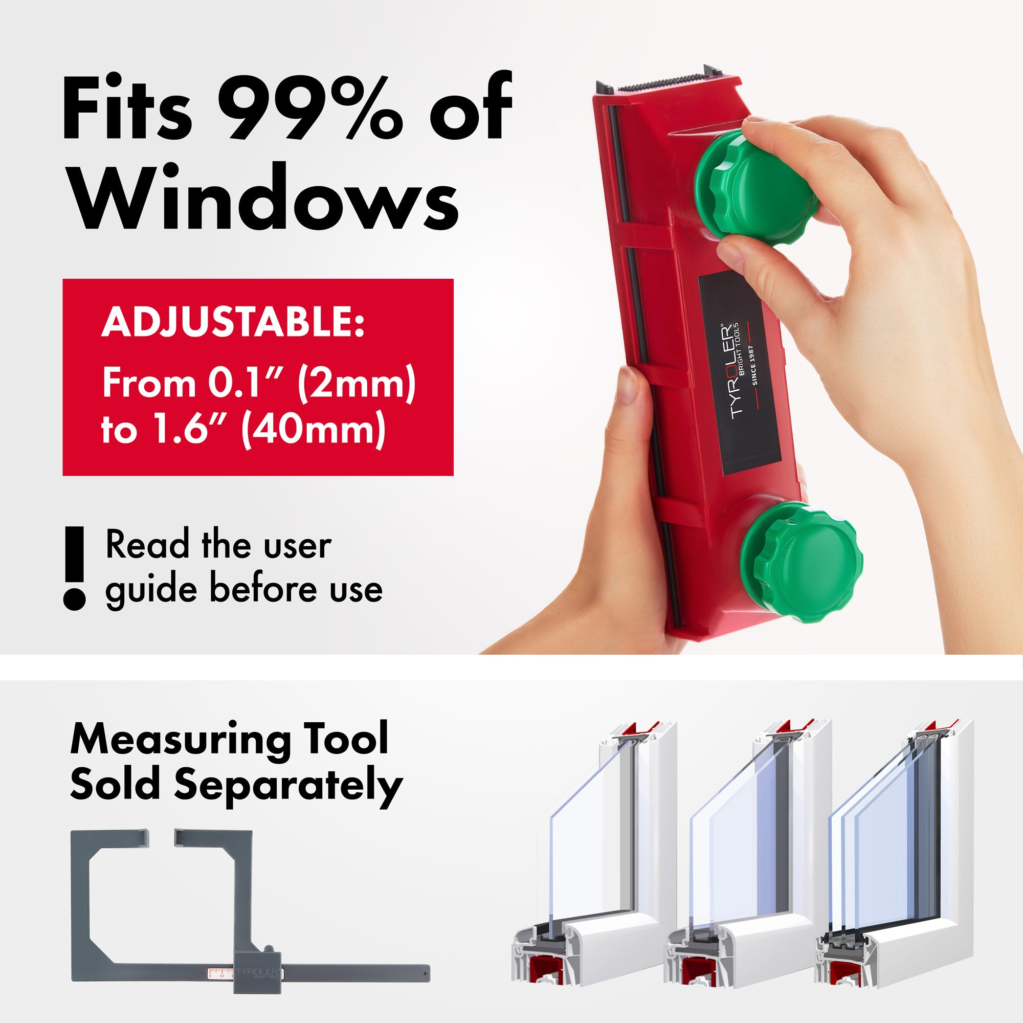 Glider D-4 AFC Magnetic Window Cleaner, 2-40mm