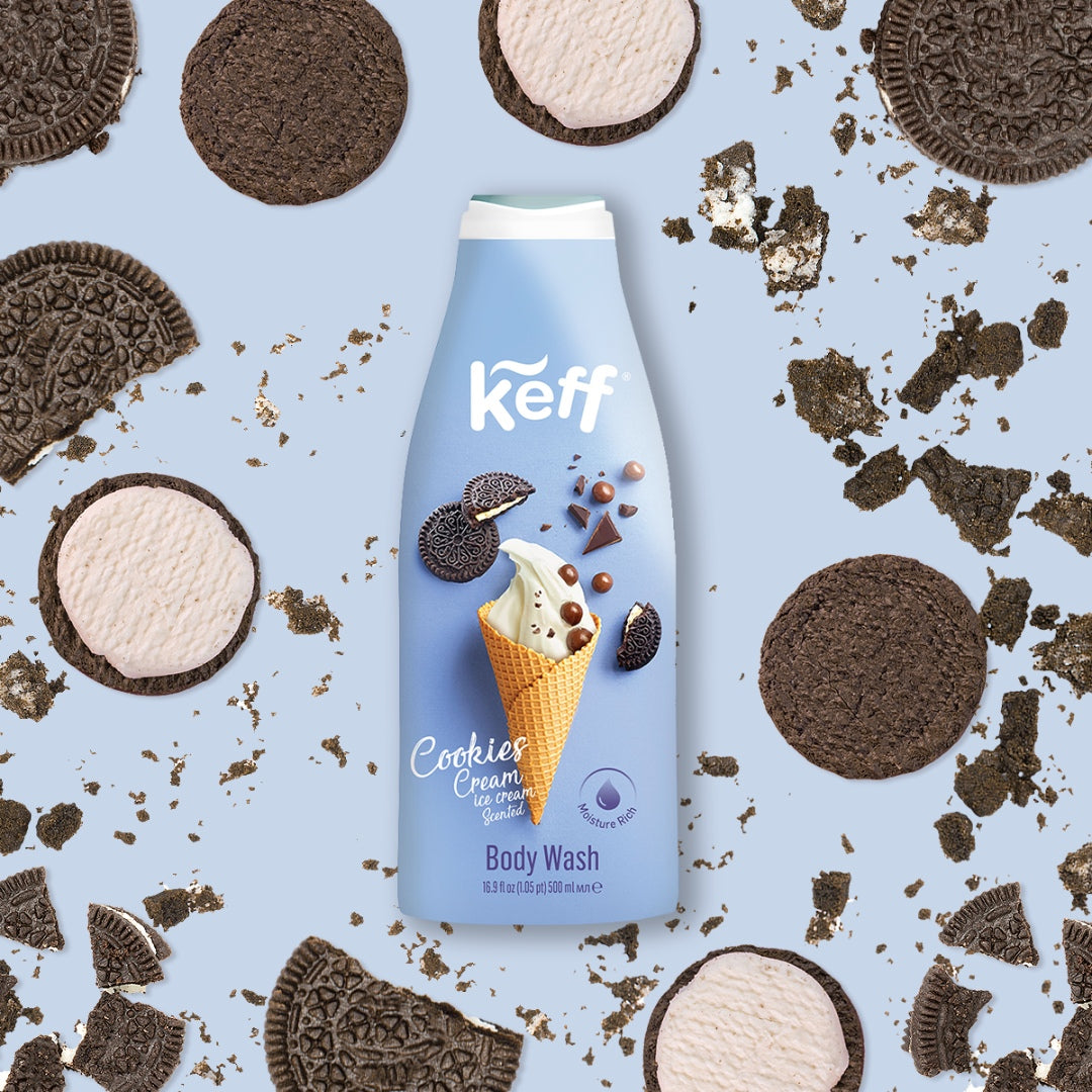 Keff Moisturising Body Wash - Cookies and Cream Ice Cream Scented