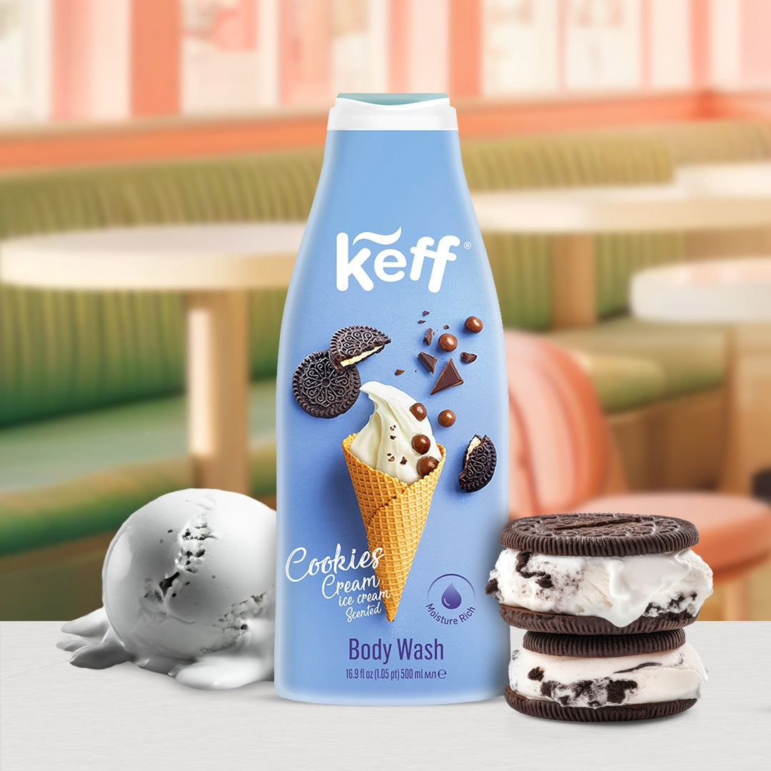 Keff Moisturising Body Wash - Cookies and Cream Ice Cream Scented