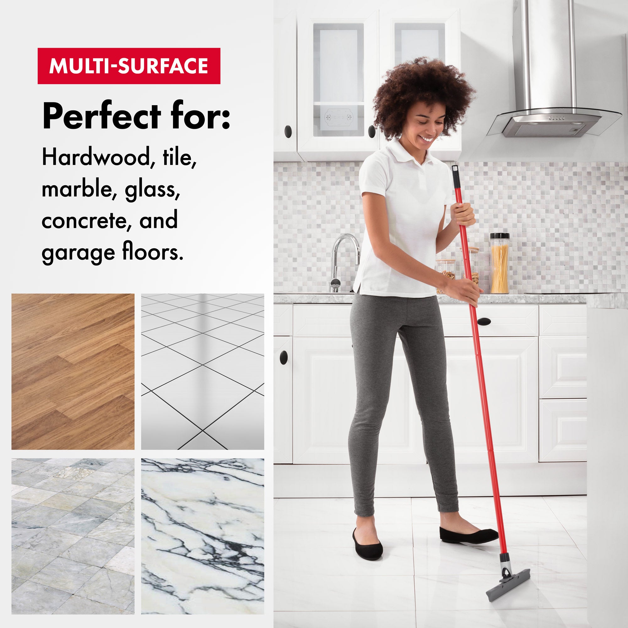 Silicone Floor Squeegee 30cm with knuckle-joint
