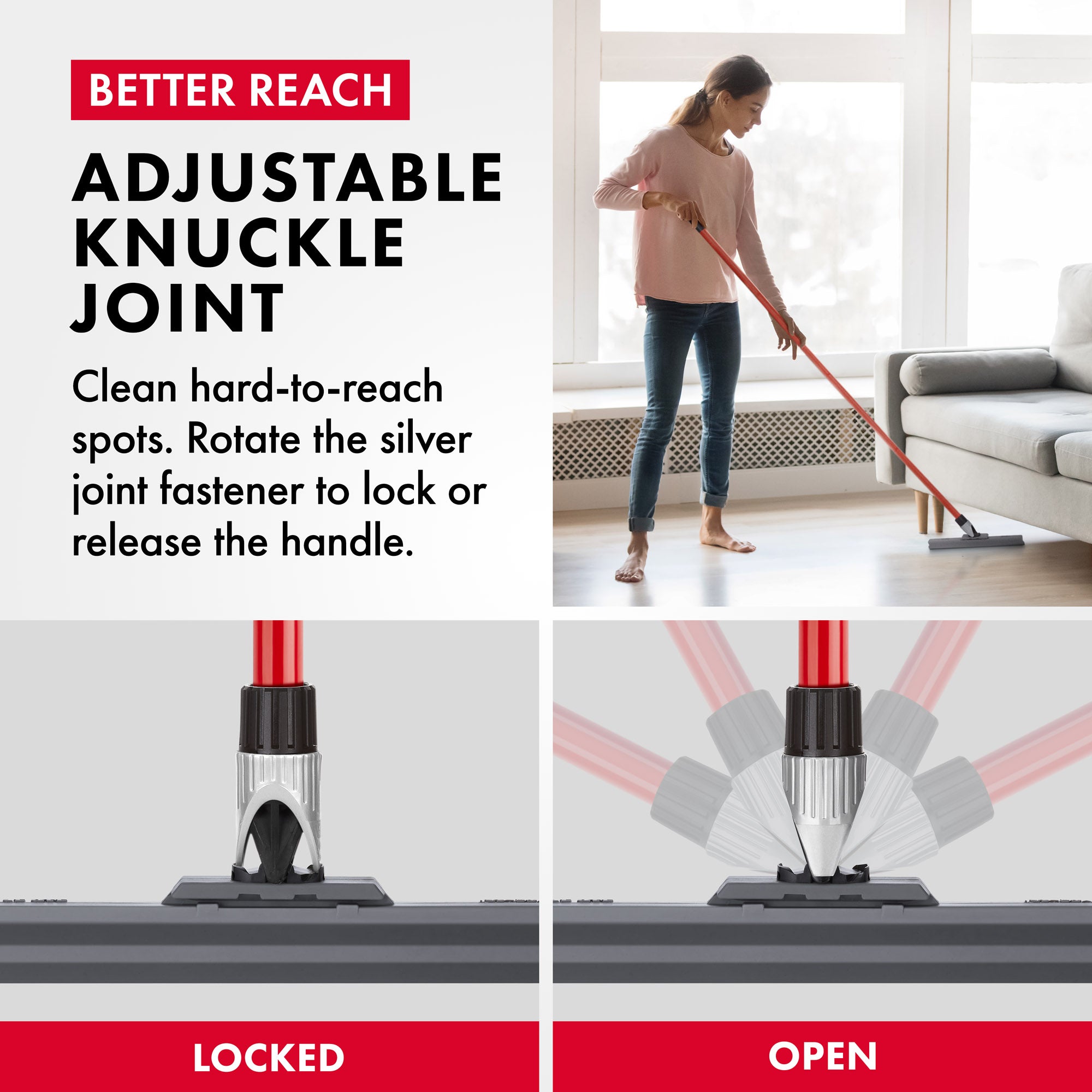 Silicone Floor Squeegee 30cm with knuckle-joint