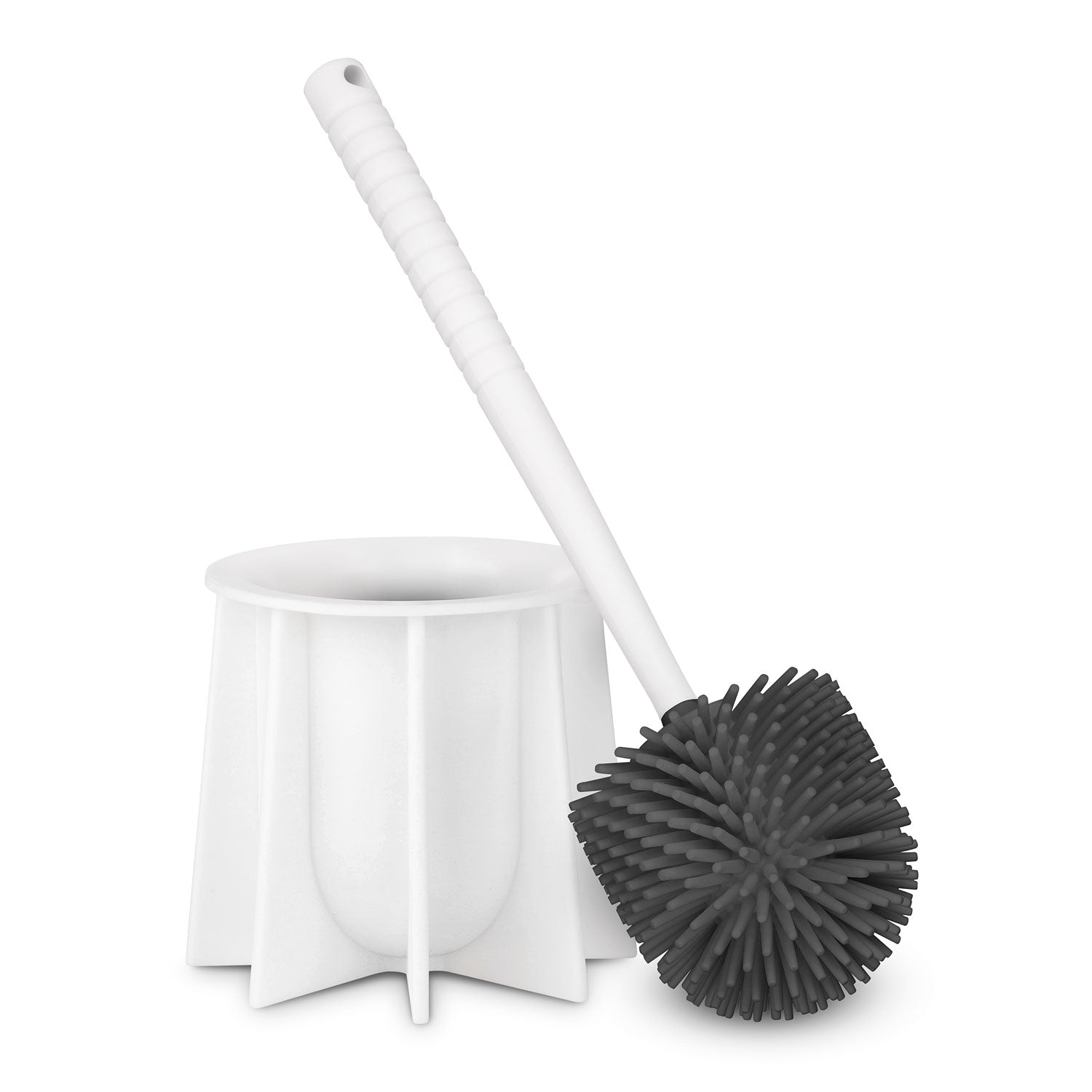 Antibacterial Toilet Brush Set - White