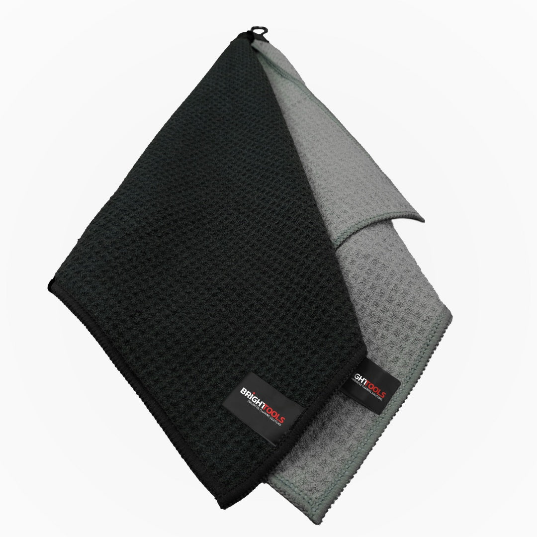 Waffle Cloths With Carabiner Clip - 2 Pack