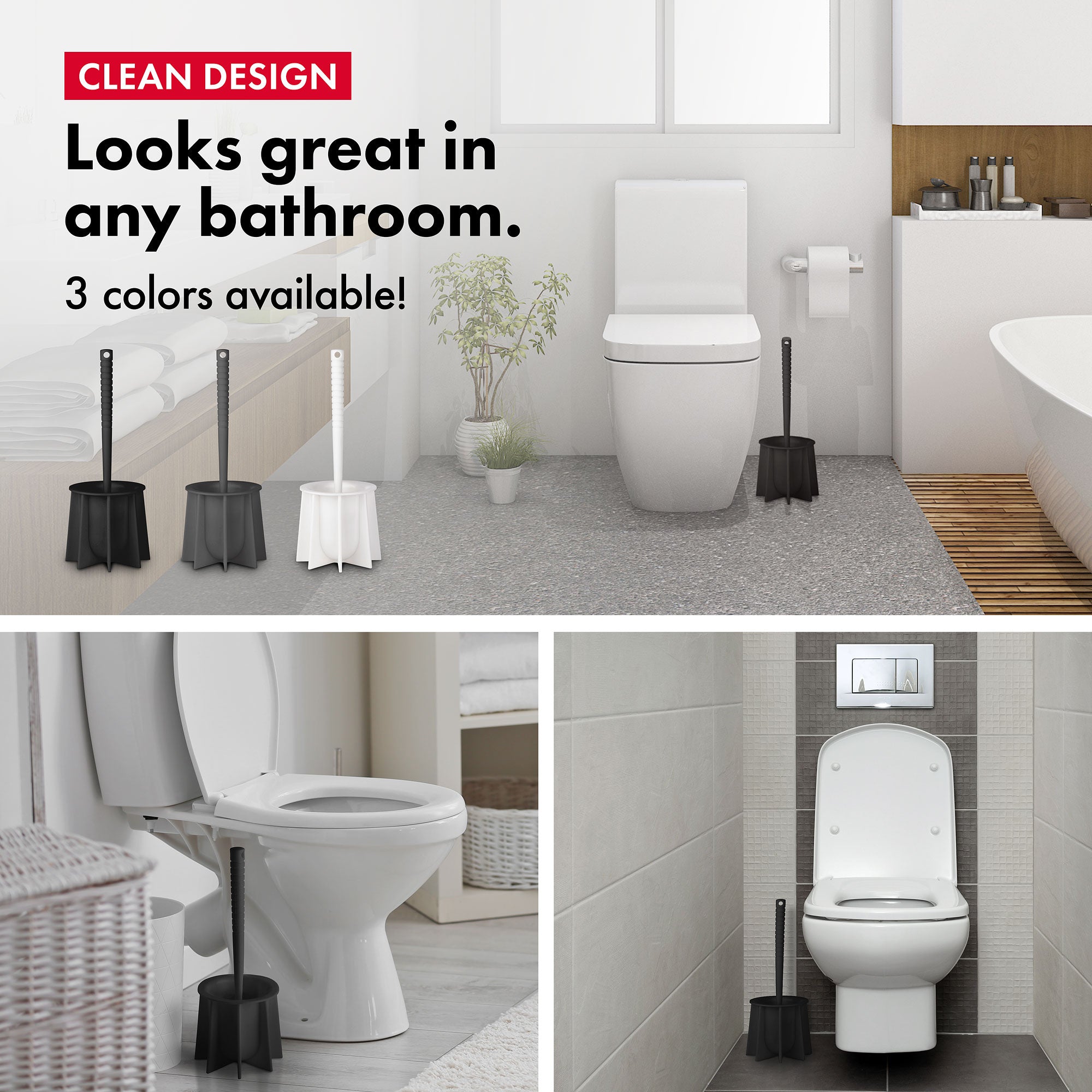 Toilet Brush Set - Black