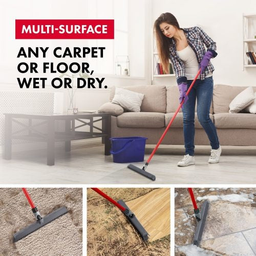 Silicone Broom 40cm with built-in Squeegee