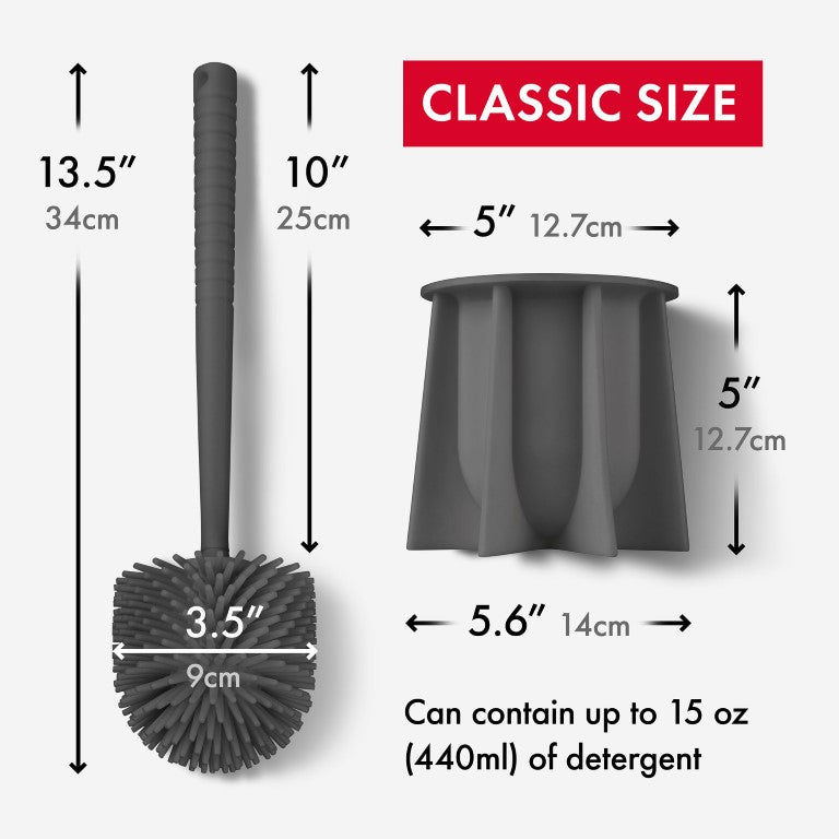 Toilet Brush Set - Grey