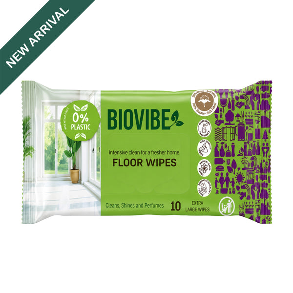 BioVibe Quick Mop Floor Wipes - Light Citrus Scent