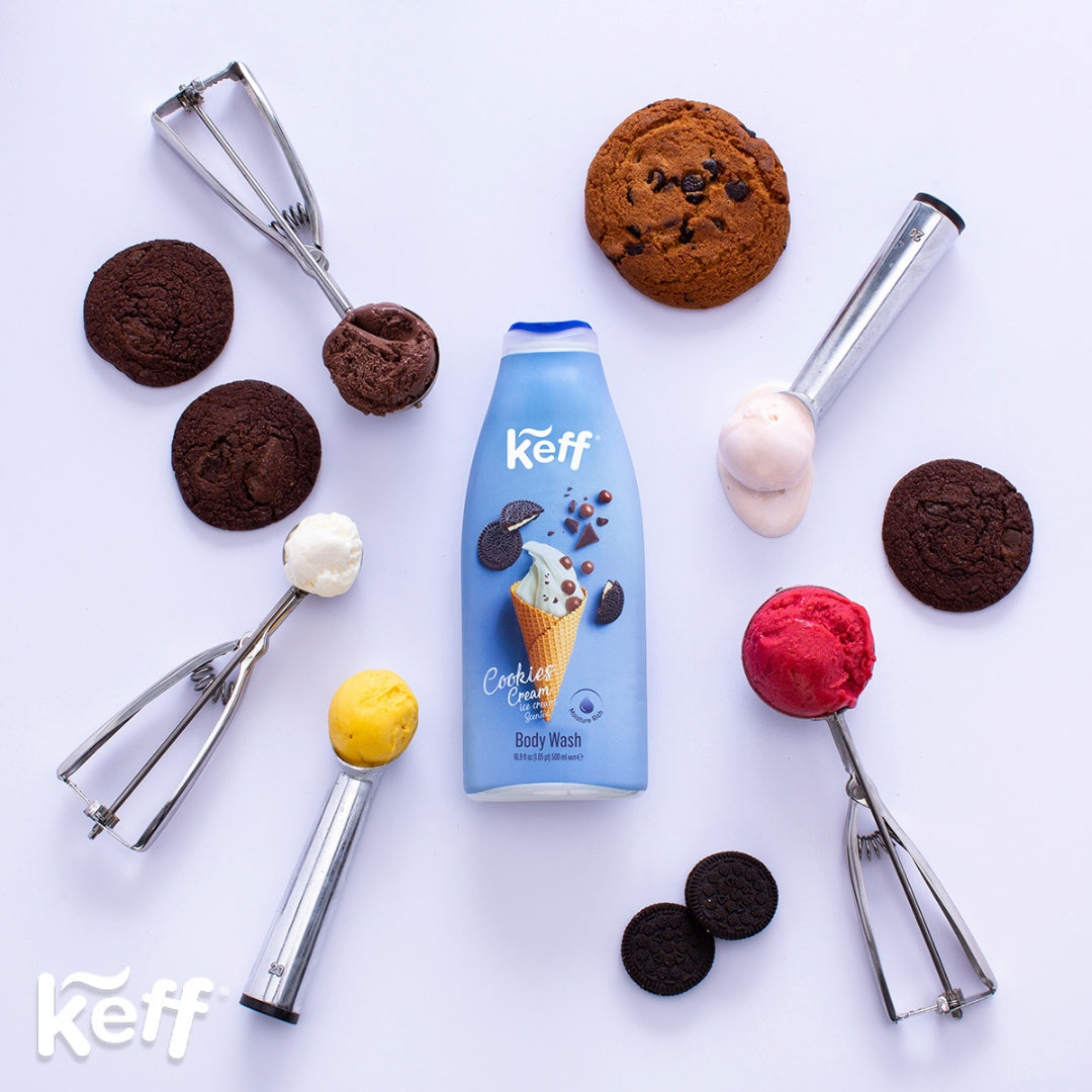 Keff Moisturising Body Wash - Cookies and Cream Ice Cream Scented