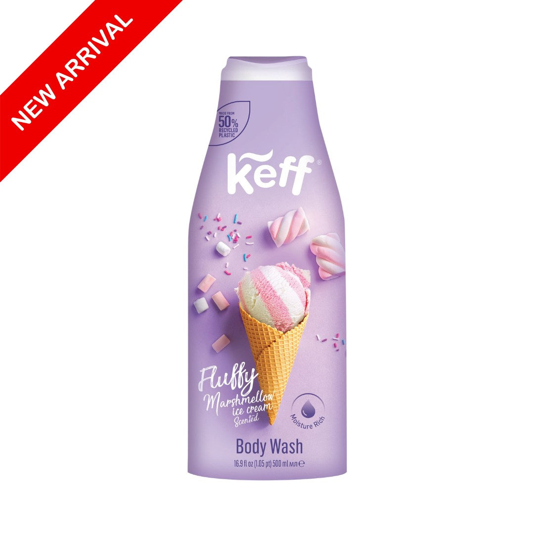 Keff Moisturising Body Wash - Fluffy Marshmallow Ice Cream Scented