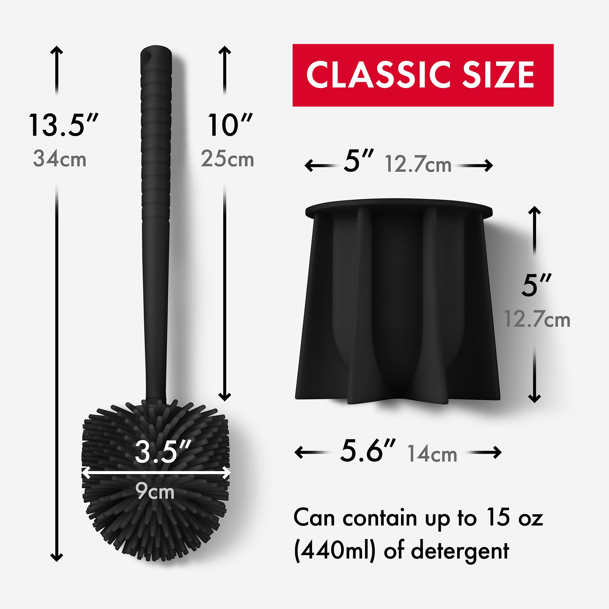 Antibacterial Toilet Brush Black