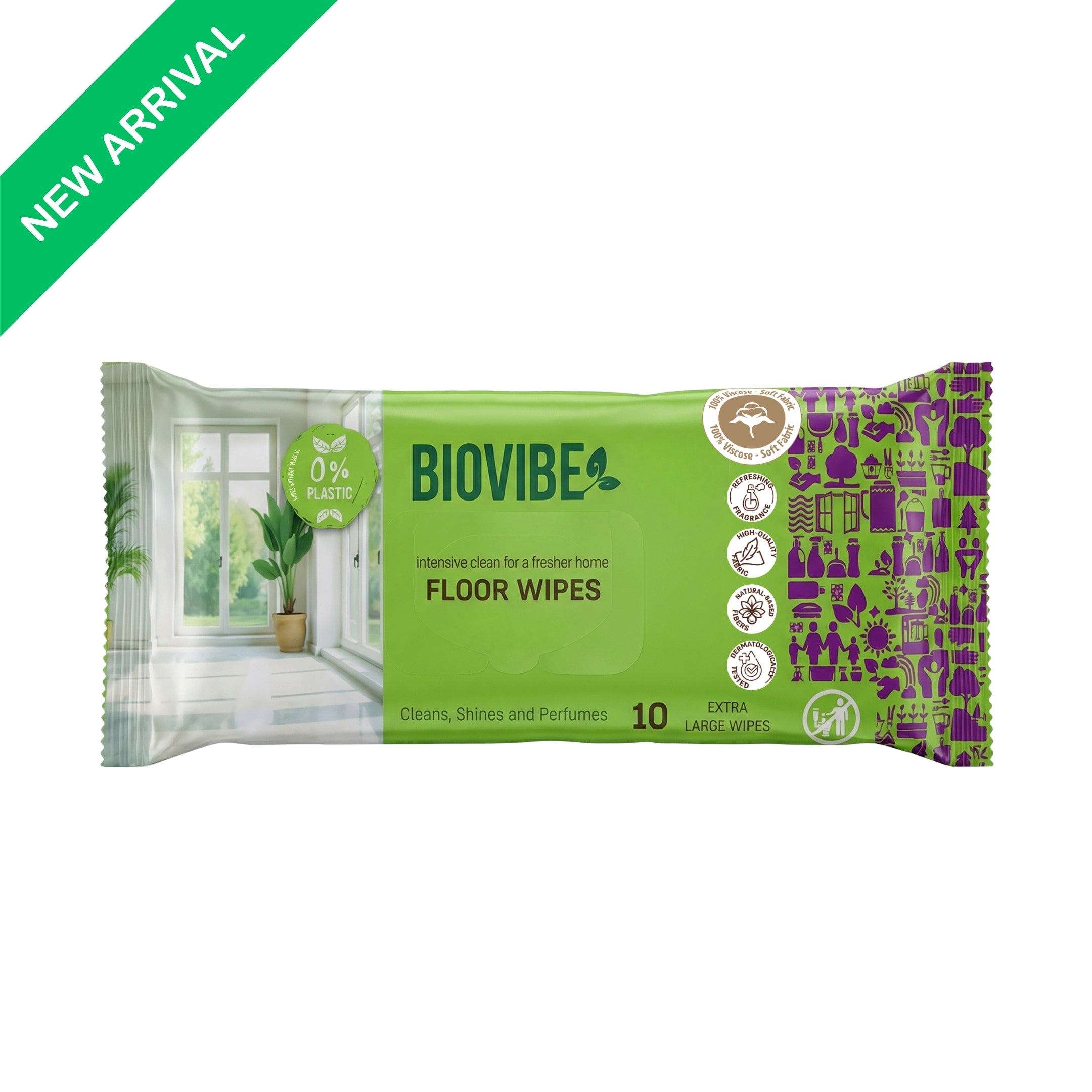 Biovibe Quick Mop Floor Wipes