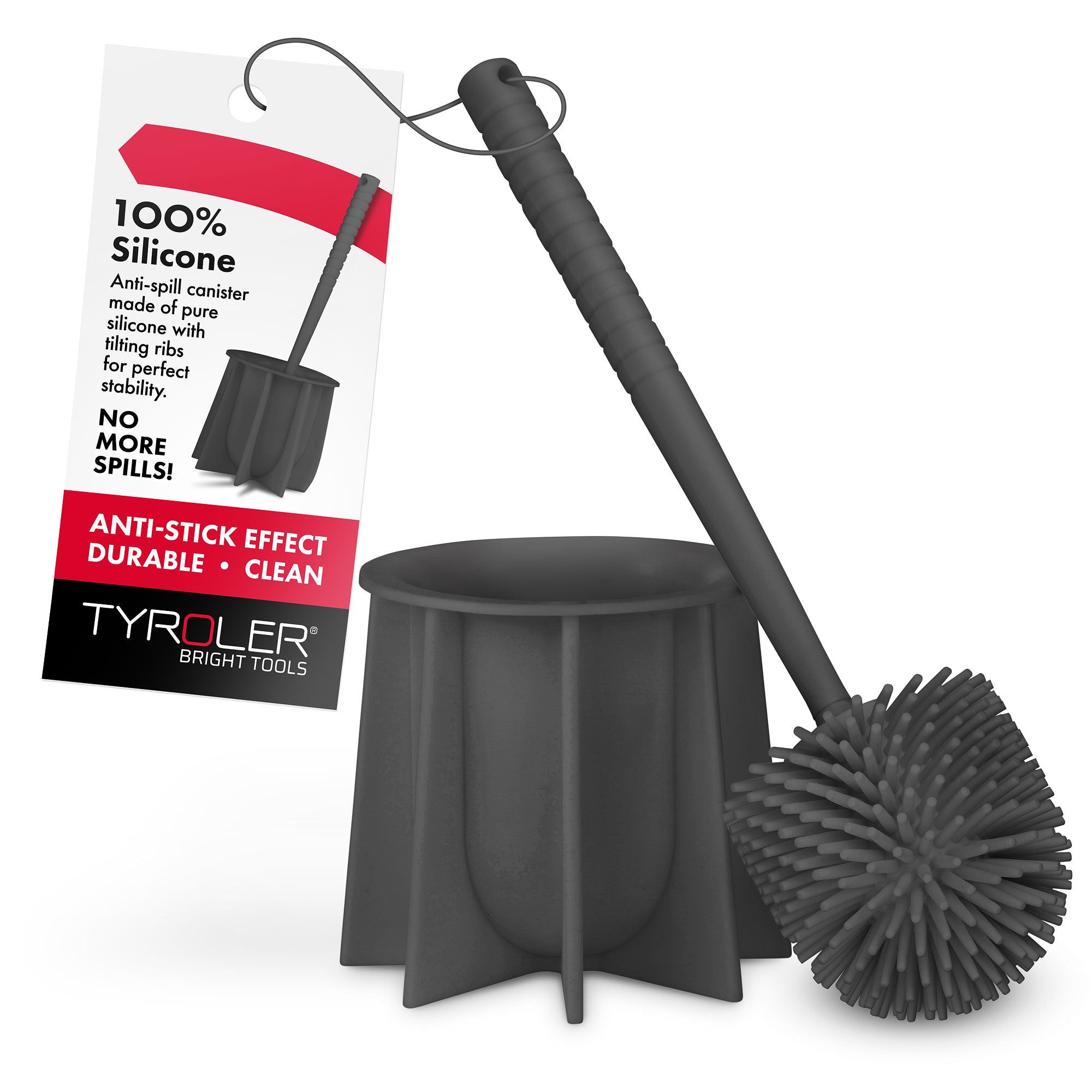 Toilet Brush Set - Grey