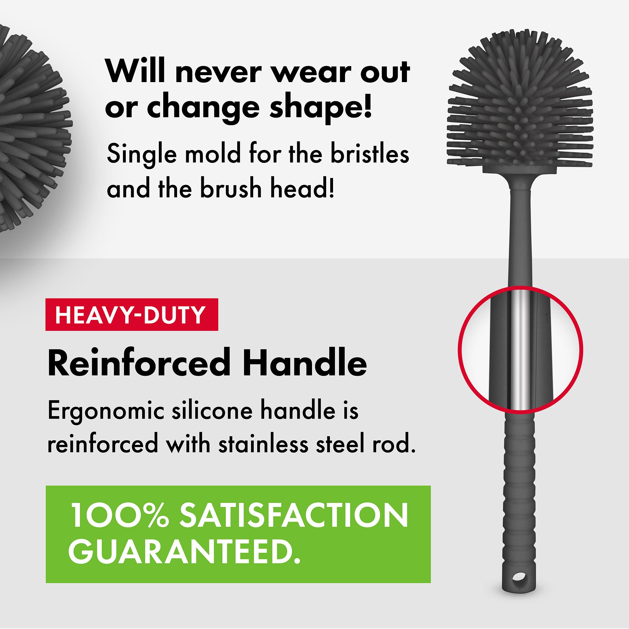 Antibacterial Toilet Brush Set - Grey