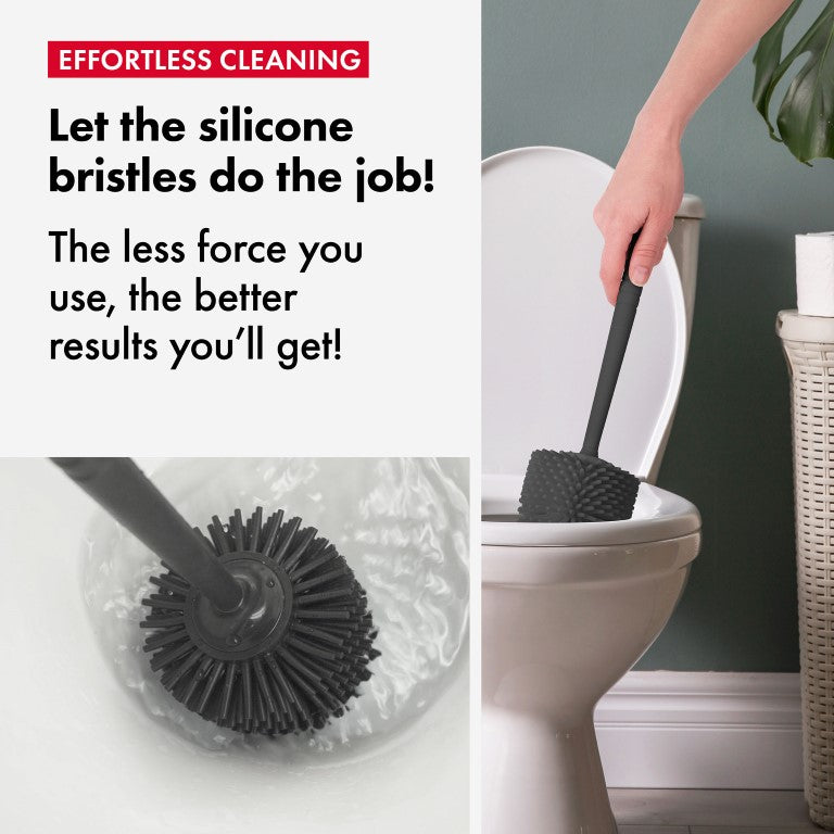 Antibacterial Toilet Brush Set - Grey